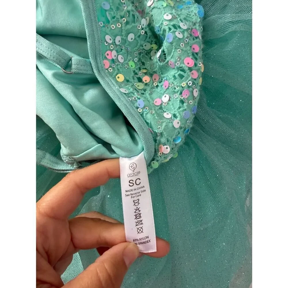 N/A turquoise sequin